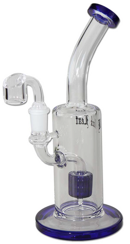 Black Leaf Blue Oil Bong/Dab Rig with Drum Percolator