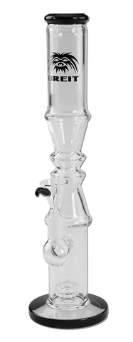 Breit Glass Bong Drum Percolator - Black/Clear - Puff Puff Palace