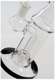 Breit Glass Bong Drum Percolator - Black/Clear - Puff Puff Palace