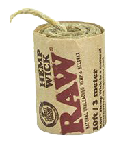 RAW Natural Hemp Wick - 3m - Puff Puff Palace