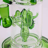 Black Leaf ''Arizona'' Glass Cactus Bong Green