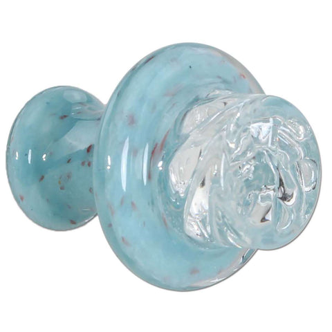 Black Leaf ''Spinner'' Glass Carb Cap - Blue