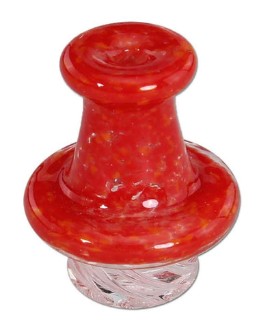 Black Leaf ''Spinner'' Glass Carb Cap - Red