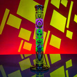 Black Leaf x Fire Flow ''Alien'' Glass Cylinder Bong