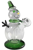 Black Leaf ''Snowman'' Glass Bong Green