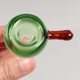 Black Leaf ''Spotted Egg'' Small Glass Percolator Bong Green