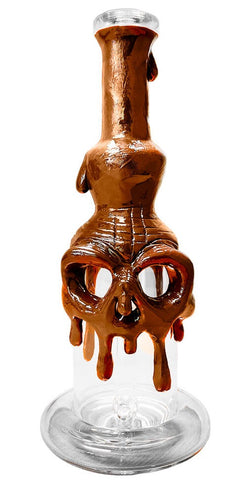 Black Sheep ''Dripping Skull'' Brown Clay Bong