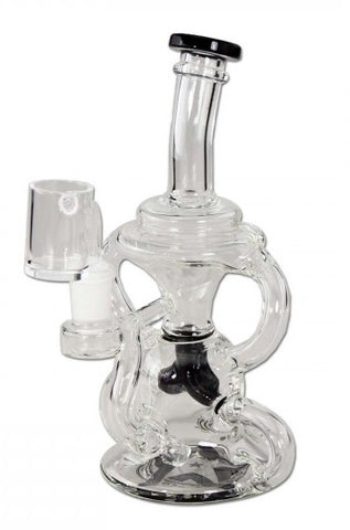 Blaze Dab Rig Recycler Bong Black