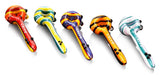 Calvo ''Thin Spoon'' Glass Smoking Pipe - Yellow/Purple