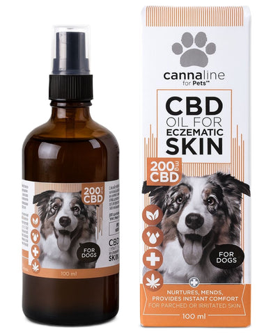 Cannaline Pets CBD Oil for Irritated/ Eczematic Dog Skin