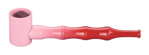 Champ High ''Seahorse'' Metal Smoking Pipe - Red/Pink