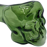 Death Row Records ''Skull'' Small Glass Smoking Pipe - Green