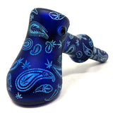 Dogg Lbs ''Paisley Hammer'' Glass Hand Pipe Blue