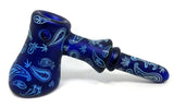 Dogg Lbs ''Paisley Hammer'' Glass Hand Pipe Blue