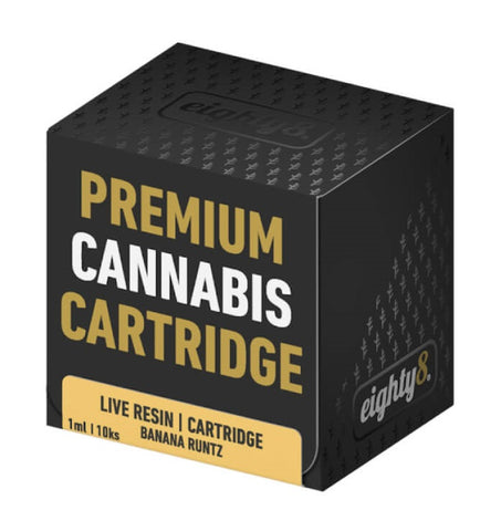 Eighty8 CBD Live Resin Oil Cartridge - Banana Runtz