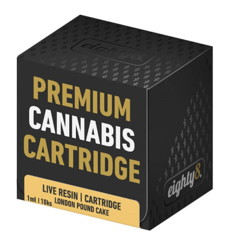 Eighty8 CBD Live Resin Oil Cartridge - London Pound Cake
