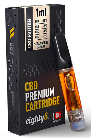 Eighty8 CBD Oil Cartridge 45% - Strawberry Banana