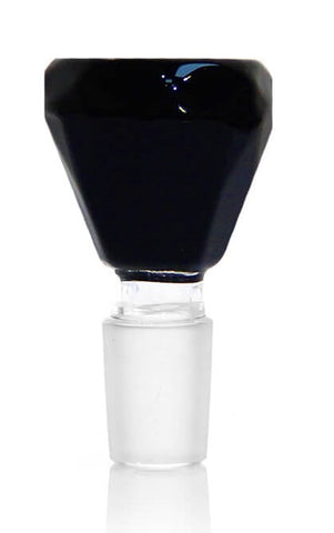 Diamond Shaped Glass Bong Bowl - Black (18 mm)