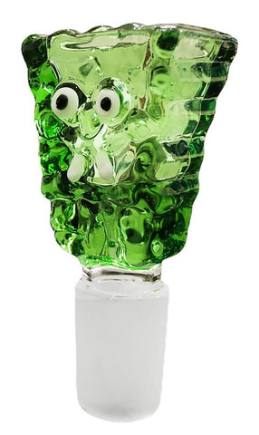 Sponge Glass Bong Bowl - Green (18mm)