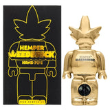 Hemper ''Weedbrick'' Glass Hand Smoking Pipe Glossy Gold