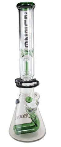 M+M Blaze Double Inline Diffuser Bong Green