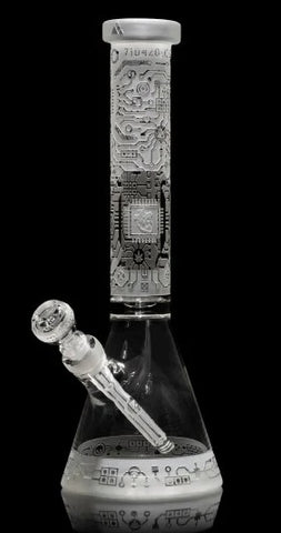 Milkyway ''Circuitboard'' Beaker Bong - Clear