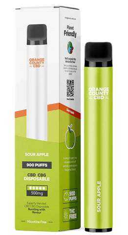 Orange County CBD/CBG Vape 3ml - Sour Apple