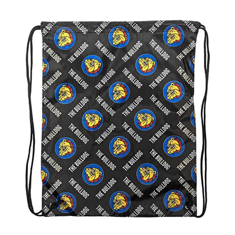 The Bulldog String Backpack With All Over Logo's