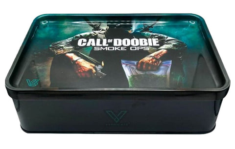 V-Syndicate ''Syndicase 2.0'' Tin Storing Box With Rolling Tray - Call of Doobie
