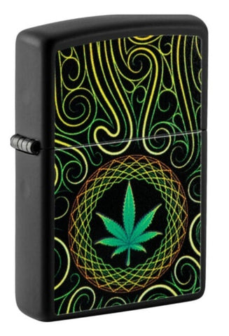 Zippo ''Cannabis Blacklight'' Premium Metal Lighter