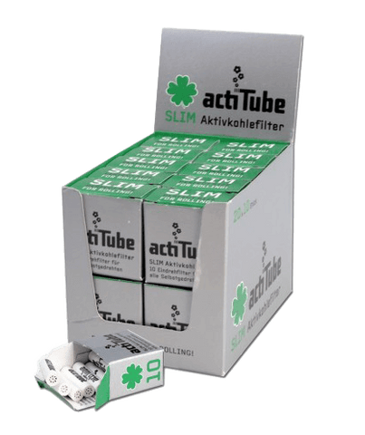 Activated 'Actitube' Carbon Filter Slim - Pack of 10 - Puff Puff Palace
