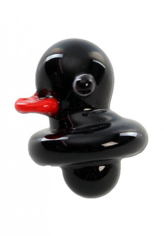 Glass Carb Cap 'Duck' - Black - Puff Puff Palace