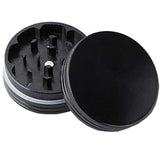 Anodised Grinder 50mm 2 parts - Black - Puff Puff Palace